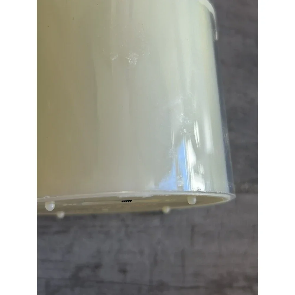 Set of 3 Acrylic Battery LED Flameless Flicker Candles Remote Timer Ivory Pillar